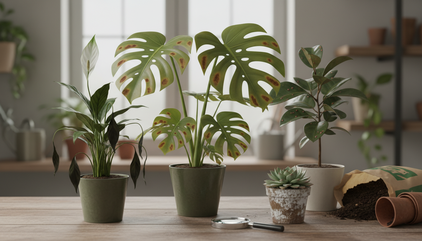 Illustration : Introduction aux maladies des plantes d'intérieur