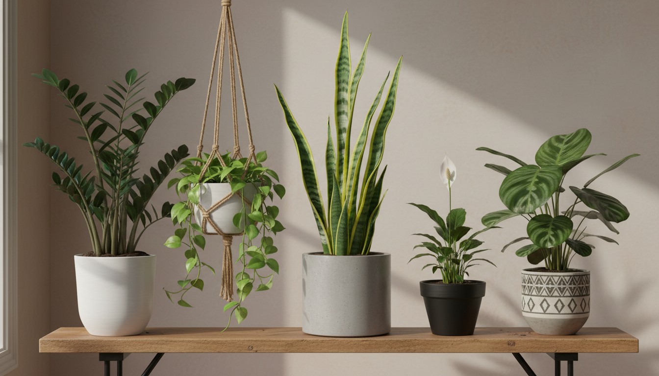 Иллюстрация: Топ-5 комнатных растений для темных помещений