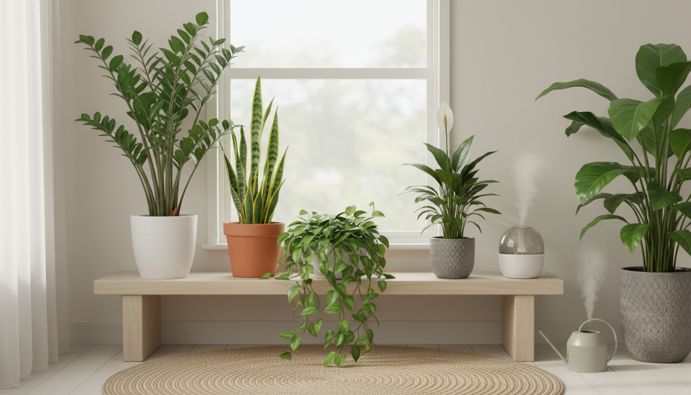 Иллюстрация: Уход за растениями в условиях низкой освещенности