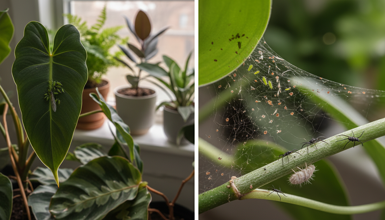 Illustration: Hauptschädlinge von Zimmerpflanzen