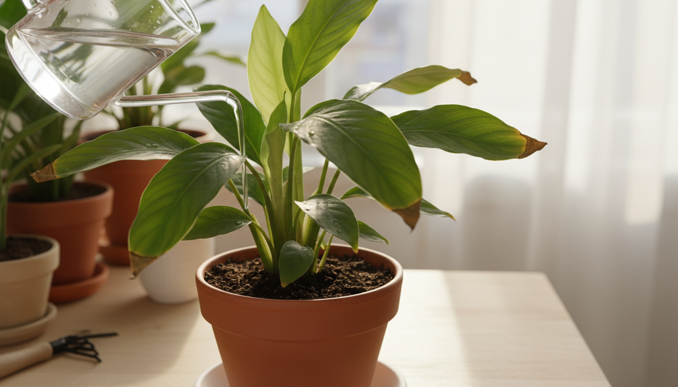 Illustration: How Does Watering Affect Leaf Health?