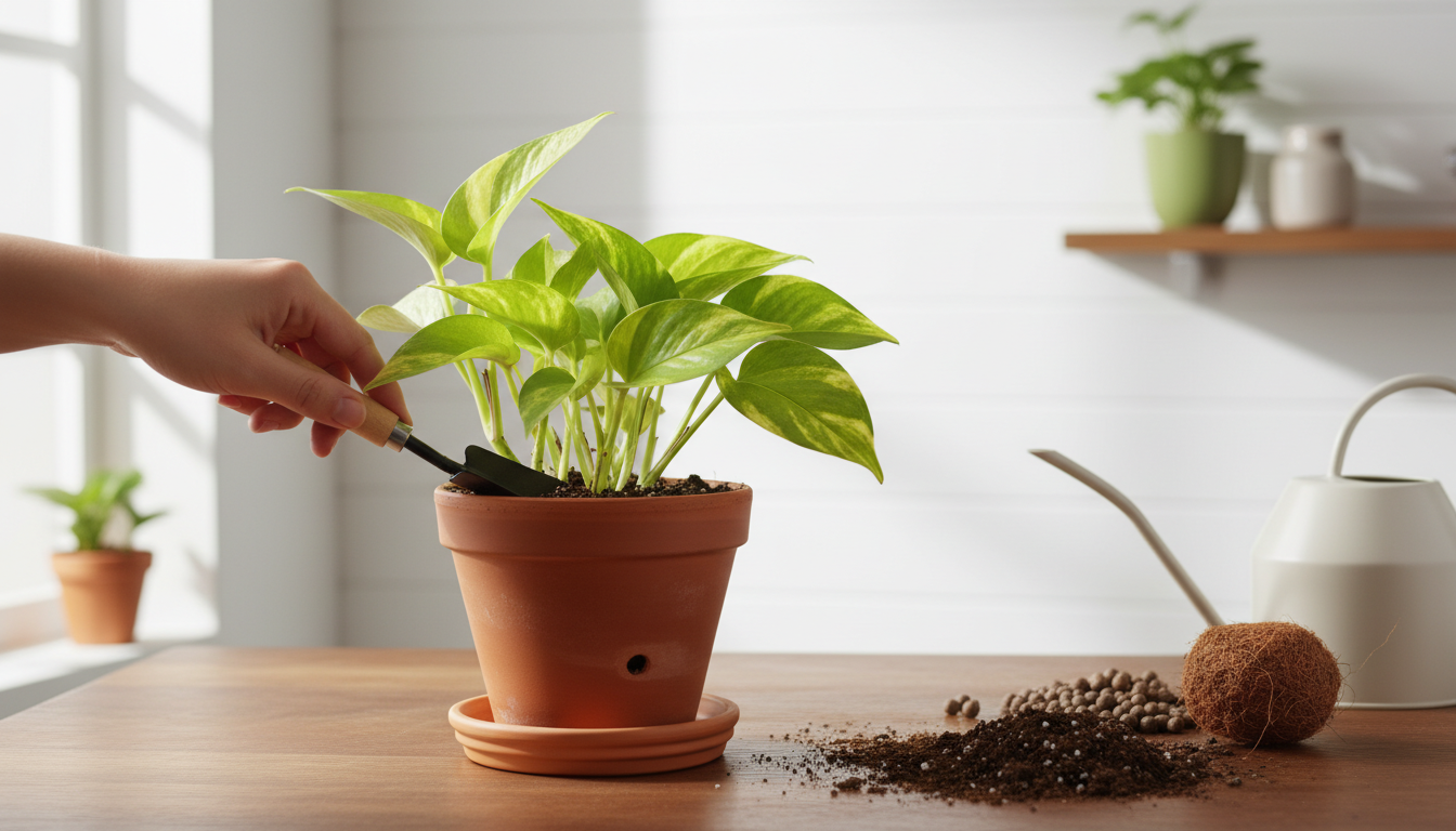 Illustration : Les bases de l'entretien du Pothos